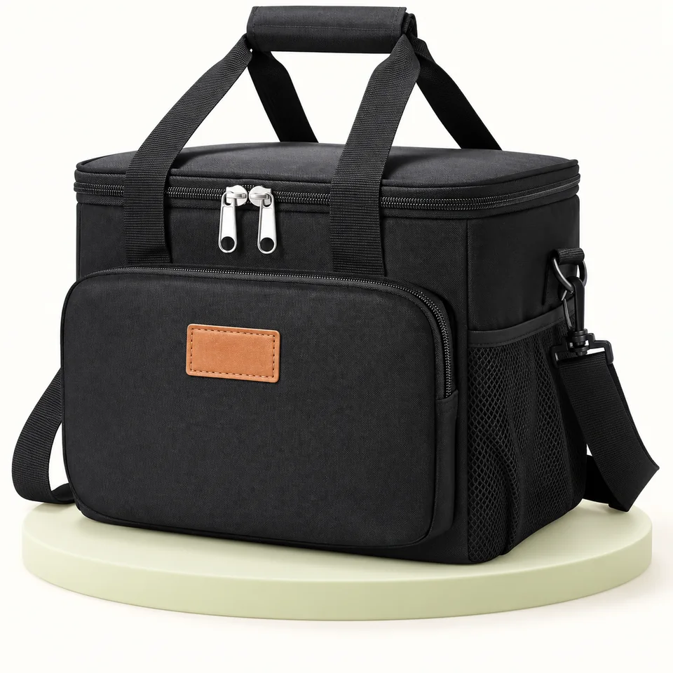 Lifewit — sac repas noir à bandoulière — Sac noir seul ; miniatures de coloris exclues et poches vides.